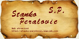Stanko Peralović vizit kartica